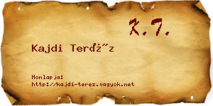 Kajdi Teréz névjegykártya