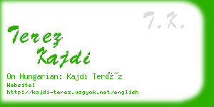 terez kajdi business card